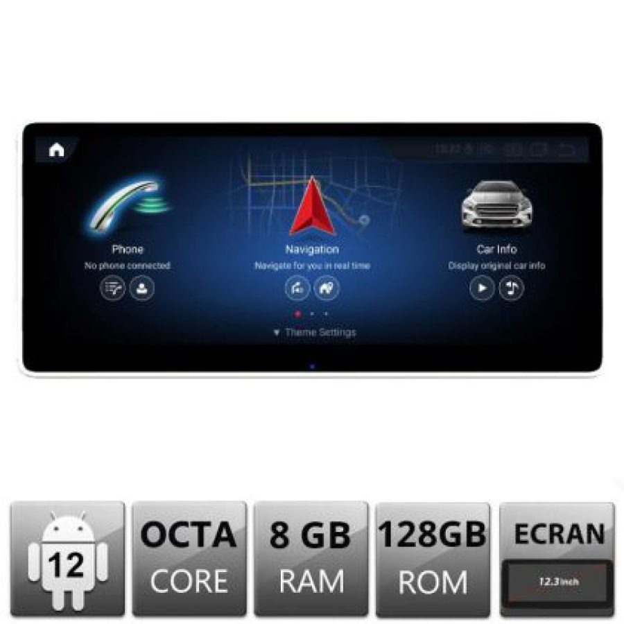 Navigatie Mercedes GLK X204 2008-2011 NTG4 ecran de 12.3" Android gps 4G 8+128 1920x720 - imagine 3
