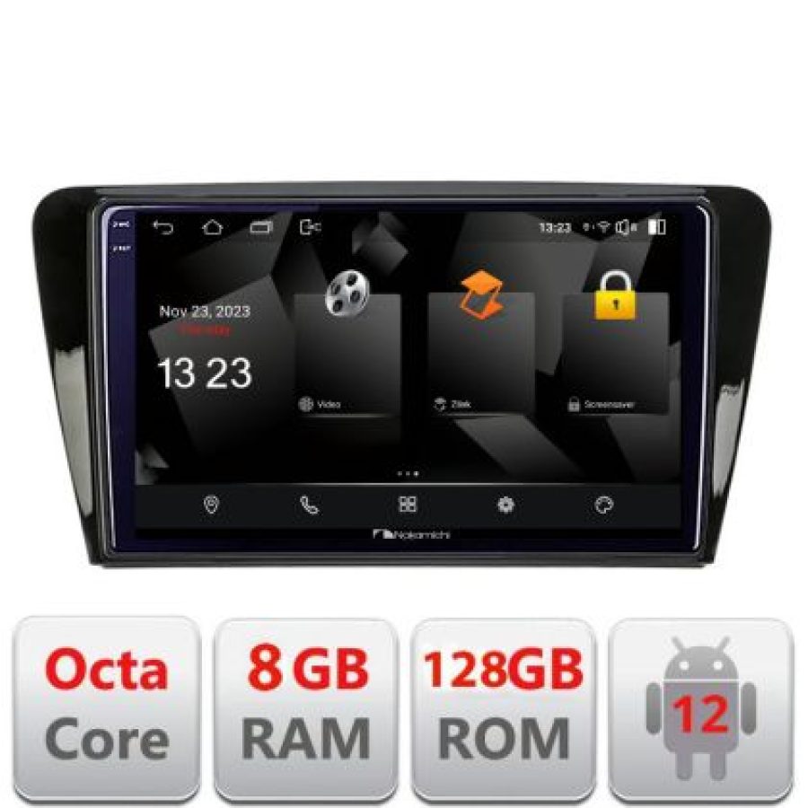 Navigatie Skoda Rapid Seat Toledo 2013+Android Octa Core Qualcomm 2K Qled 8+128 DTS DSP 360 4G Optical - imagine 3