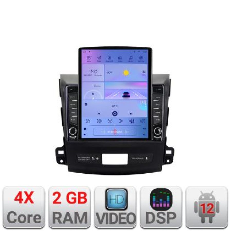 Navigatie Mitsubishi Outlander 2010 K-056 ecran tip TESLA 9.7" cu Android Radio Bluetooth Internet GPS WIFI 2+32 DSP Q - imagine 5