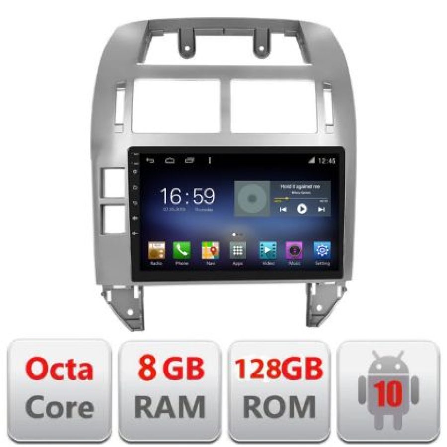Navigatie VW Polo 2004-2011 Android radio gps internet Octa Core 8+128 LTE Kit-polo+EDT-E609 - imagine 3