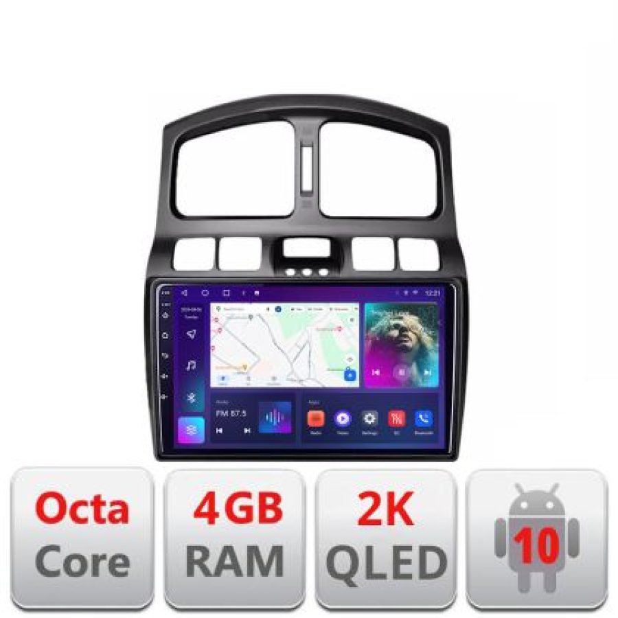 Navigatie HHyundai Santa Fe 2000-2006 Android Octa Core Ecran 2K QLED GPS 4G 4+32GB 360 KIT-santafe-old+EDT-E409-2K - imagine 4