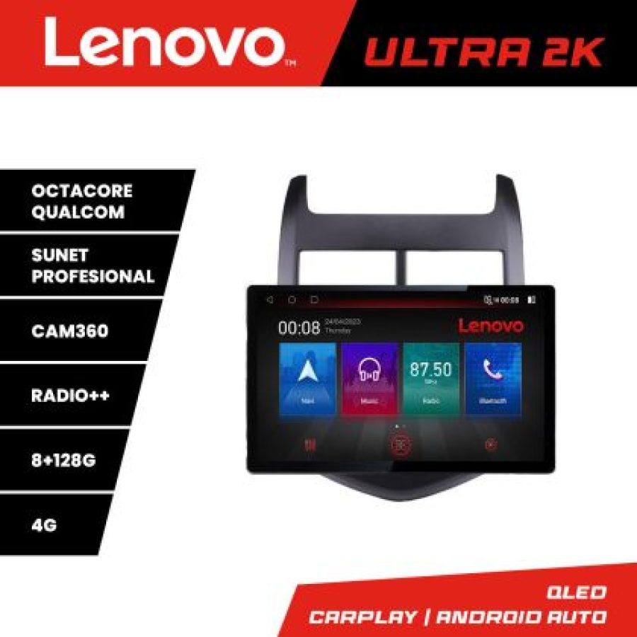 Navigatie Chevrolet Aveo 2010-2013 N-AVEO10 ecran 13" 2K 8+128 Android Waze USB Navigatie 4G 360 Toslink Youtub - imagine 4