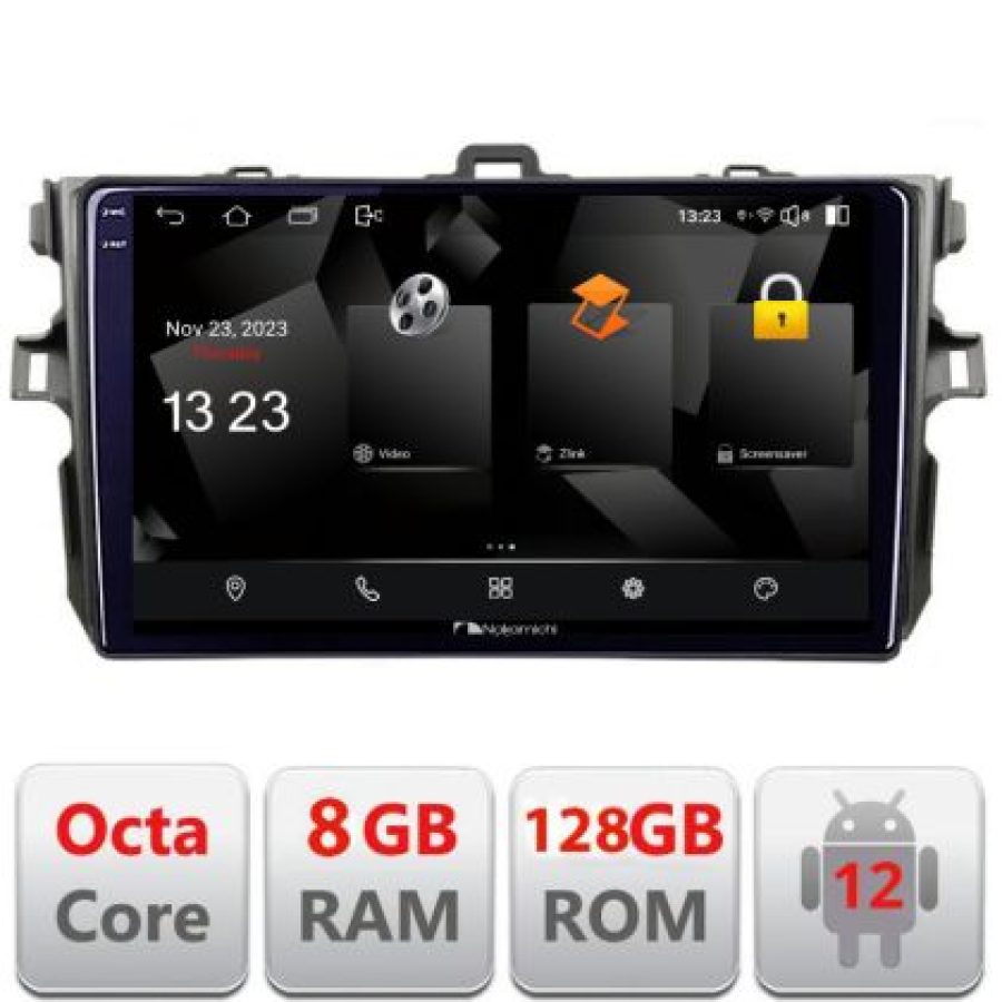 Navigatie Toyota Corolla 5960Pro-063 Android Octa Core Qualcomm 2K Qled 8+128 DTS DSP 360 4G Optical - imagine 3
