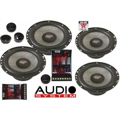 Kit Difuzoare Component Audio-System X-165 4 căi 165mm Kickbass Crossovere plug'n'play 2x300/220 watt 2 Ohm - imagine 3