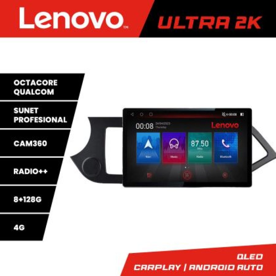 Navigatie Kia Picanto 2011-2015 N-217 ecran 13" 2K 8+128 Android Waze USB Navigatie 4G 360 Toslink Youtube Radi - imagine 4