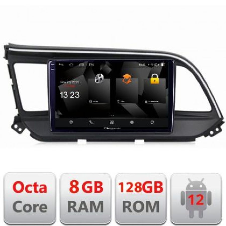 Navigatie HHyundai Elantra 2018- 5960Pro-1581 Android Octa Core Qualcomm 2K Qled 8+128 DTS DSP 360 4G Optical - imagine 3
