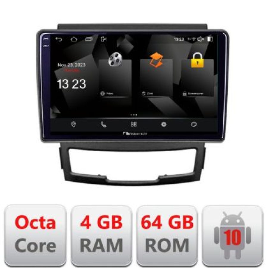 Navigatie Ssangyong Korando 2011-2013 5510-159 Android Octa Core 720p 4+64 DSP 360 camera carplay android auto - imagine 3