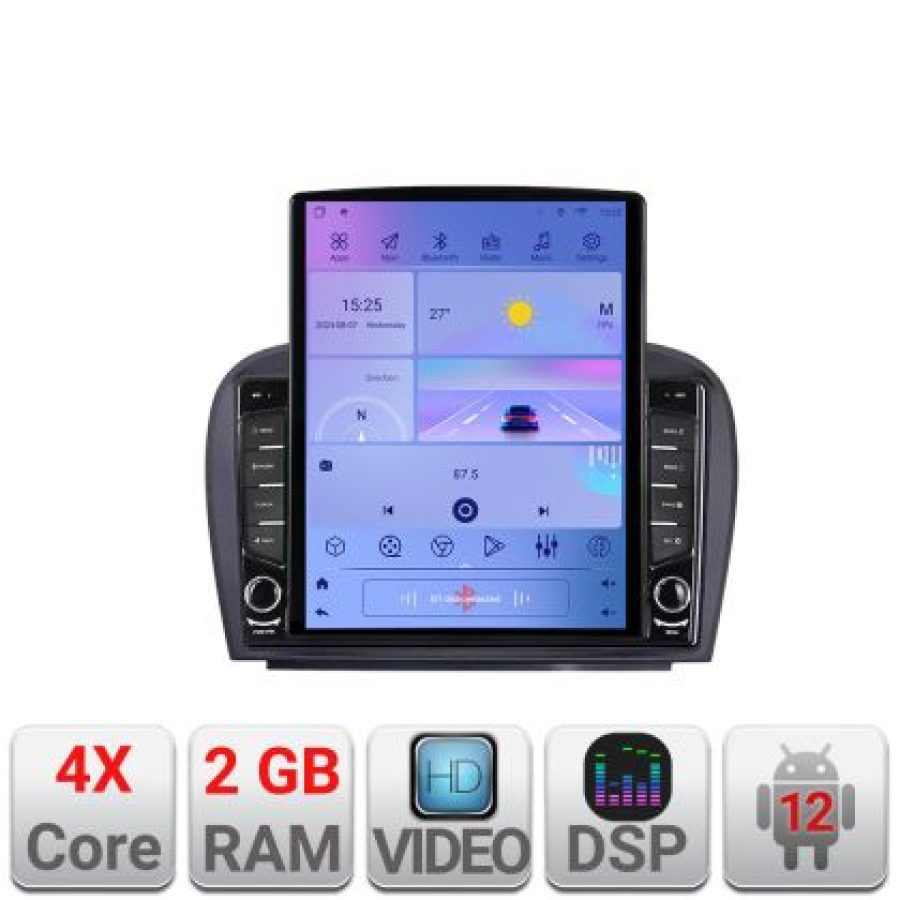 Navigatie Mercedes SL W230 2004-2011 K-W230 ecran tip TESLA 9.7" cu Android Radio Bluetooth Internet GPS WIFI 2+32 DSP - imagine 5