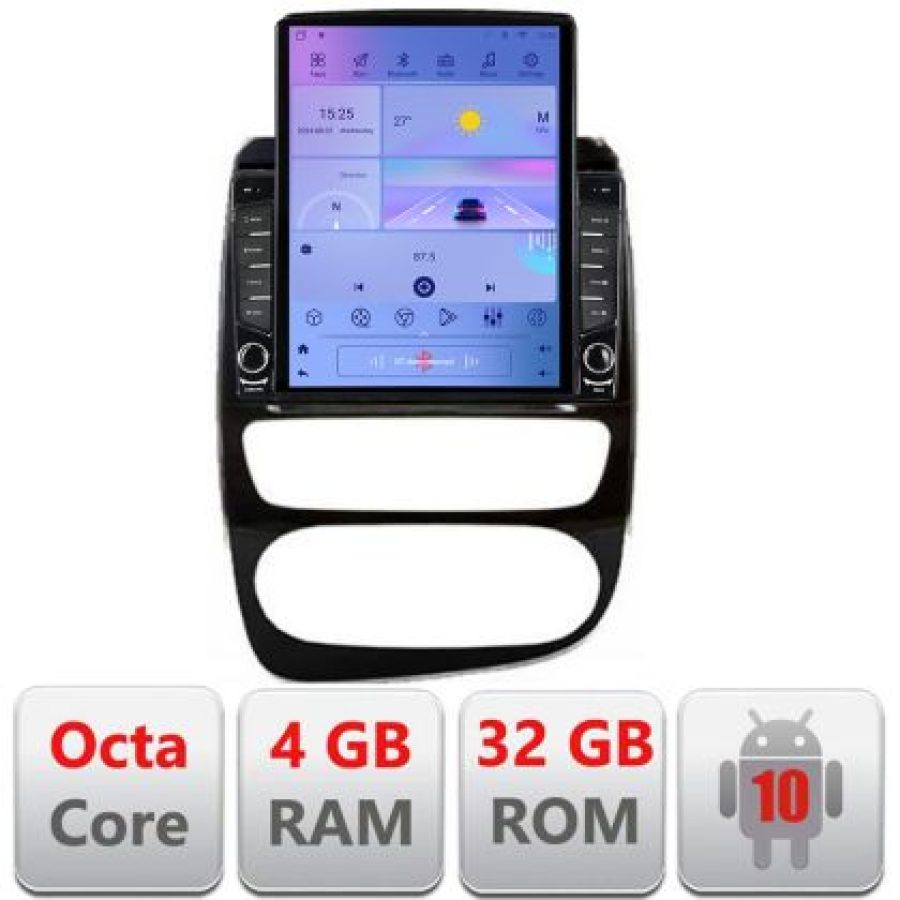 Navigatie Renault Clio 4 V2 H-468 ecran tip TESLA 9.7" cu Android Radio Bluetooth Internet GPS WIFI 4+32GB DSP 4G Octa - imagine 5