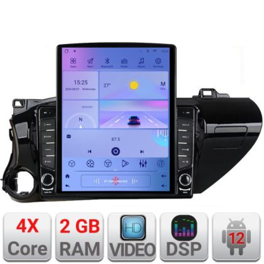 Navigatie TOYOTA Hilux 2016- K-TY59 ecran tip TESLA 9.7" cu Android Radio Bluetooth Internet GPS WIFI 2+32 DSP Quad Co - imagine 5
