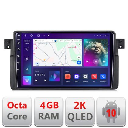 Navigatie BMW Seria 3 E46 C-052 Android Octa Core Ecran 2K QLED GPS 4G 4+32GB 360 KIT-052+EDT-E409-2K - imagine 4
