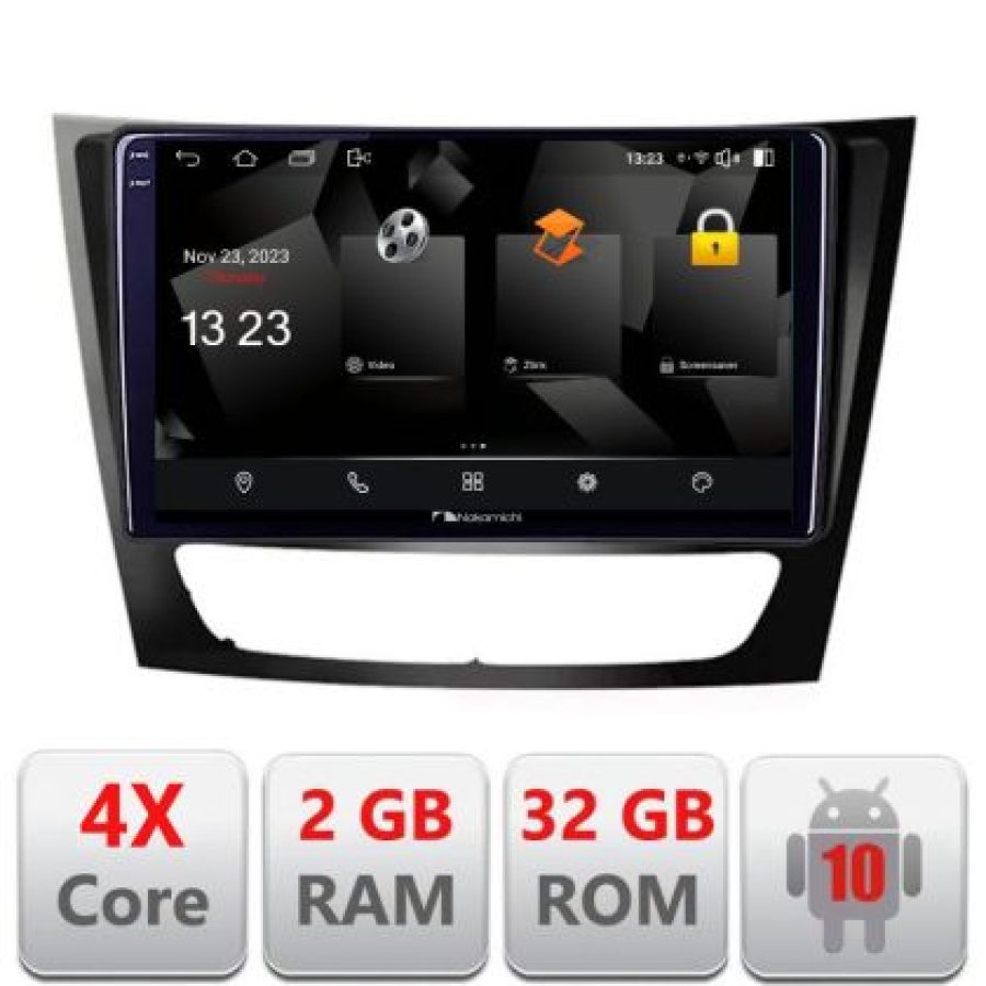 Navigatie Mercedes W211 W219 5230-090 Android Ecran 720P Quad Core 2+32 carplay android auto - imagine 3