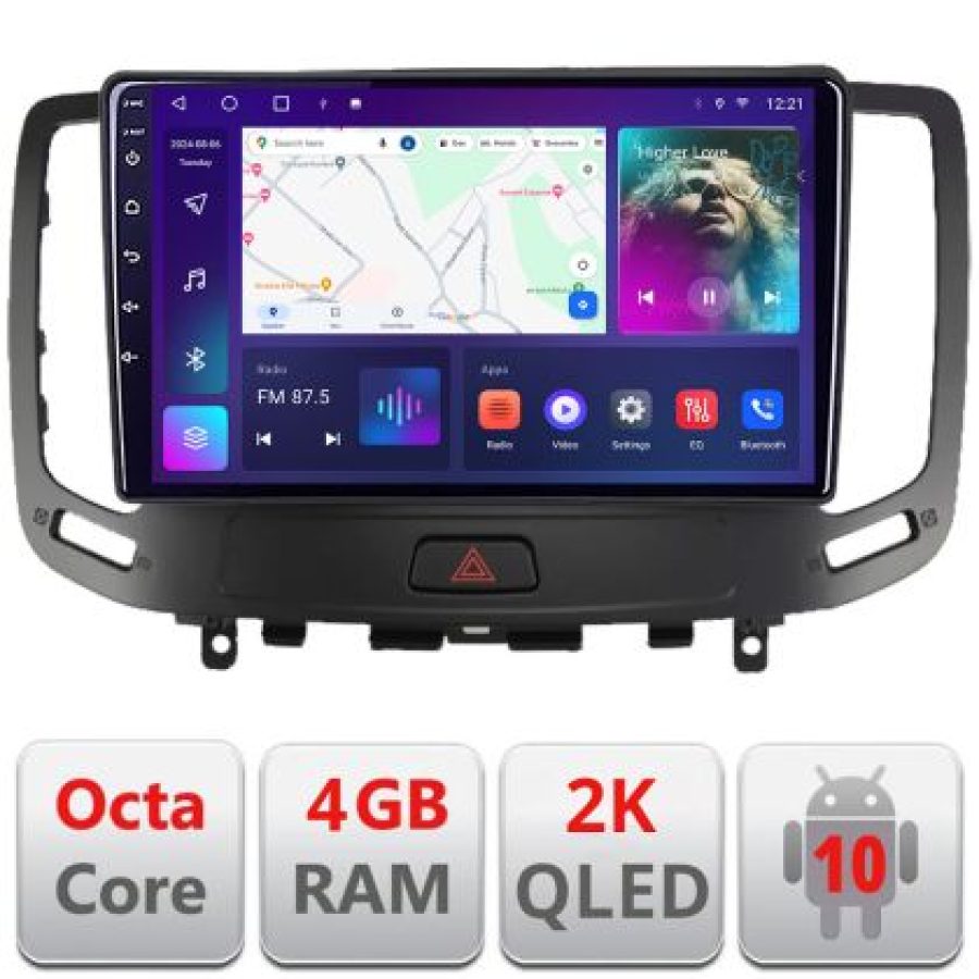 Navigatie Infiniti G35 G37 2006-2013 Android ecran Qled 2K Octa core 4+32 KIT-G25+EDT-E409-2K - imagine 4