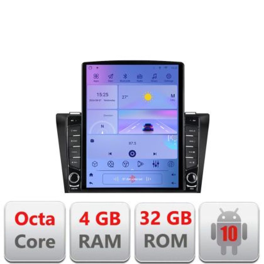 Navigatie Mazda 3 2004-2009 G-161 ecran tip TESLA 9.7" cu Android Radio Bluetooth Internet GPS WIFI 4+32GB DSP 4G Octa - imagine 5