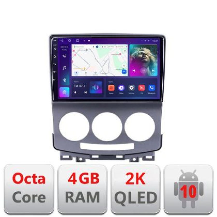 Navigatie Mazda 5 2005-2010 C-MZ22 Android Octa Core Ecran 2K QLED GPS 4G 4+32GB 360 KIT-MZ22+EDT-E409-2K - imagine 4