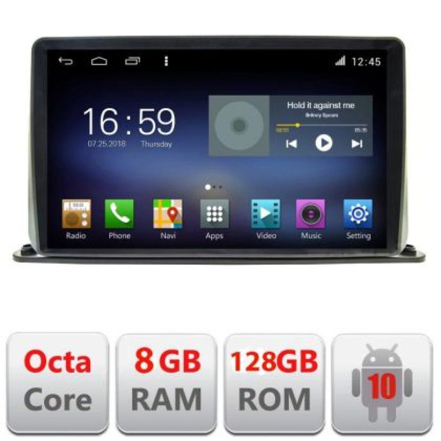 Navigatie universala 2 din 9 inch Octa Core cu Android Radio Bluetooth Internet GPS WIFI DSP 8+128GB 4G F-2din-1 - imagine 3