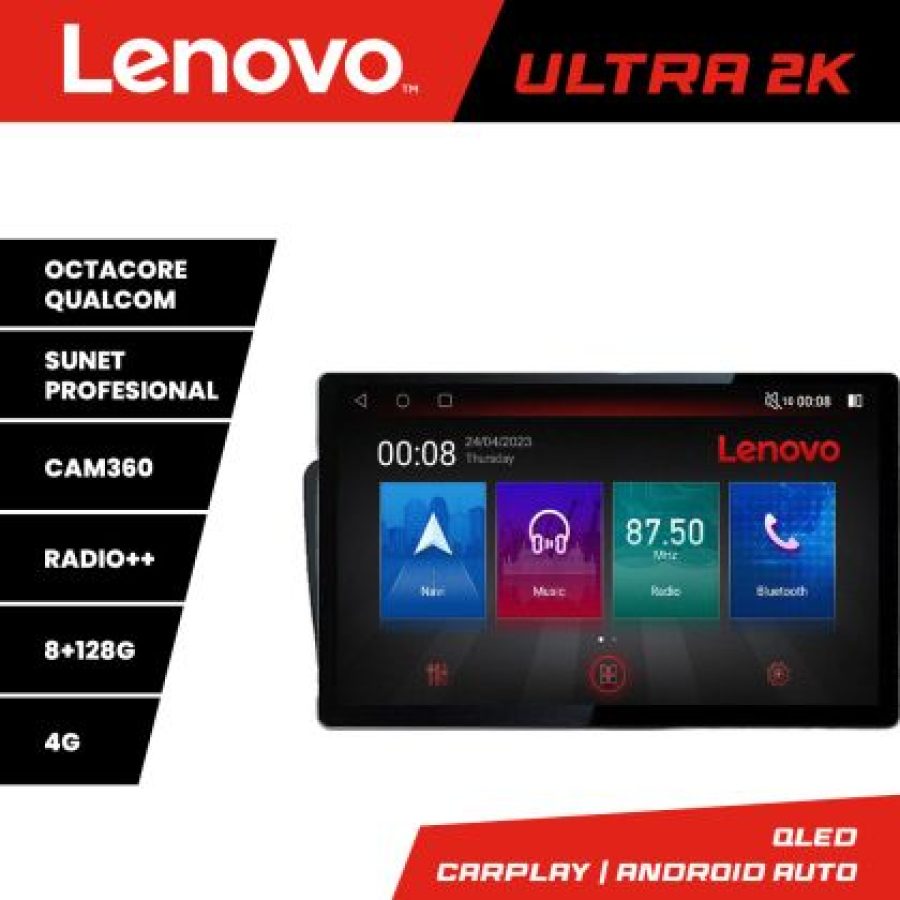 Navigatie Volvo S60 2002-2008 ecran 13" 2K 8+128 Android Waze USB Navigatie 4G 360 Toslink Youtube Radio KIT-s6 - imagine 4