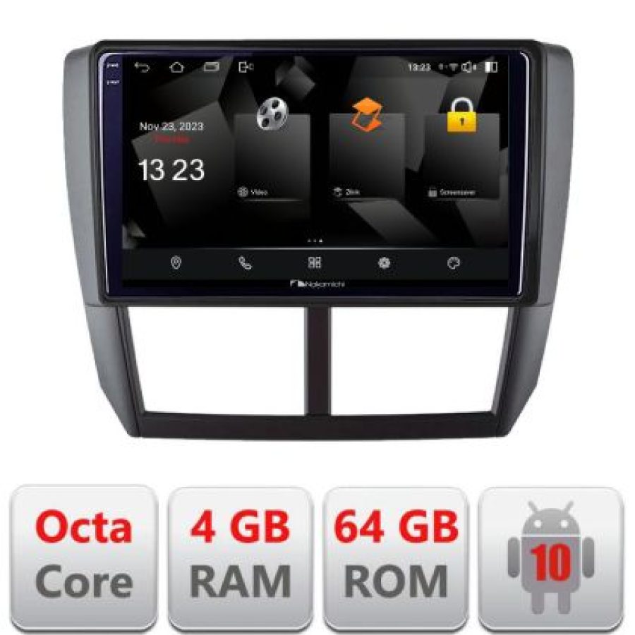 Navigatie Subaru Forester 2007-2013 5510-SU01 Android Octa Core 720p 4+64 DSP 360 camera carplay android auto - imagine 3