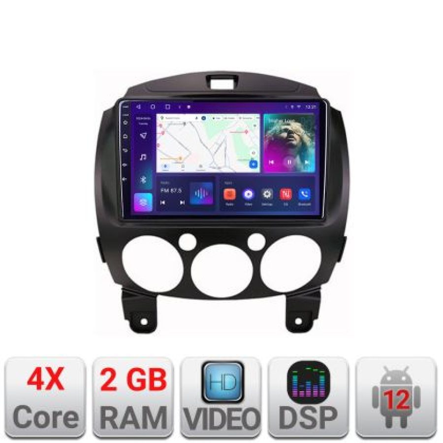 Navigatie Mazda 2 2007-2013 Android radio gps internet 2+32 Kit-mazda2+EDT-E209V2 - imagine 4