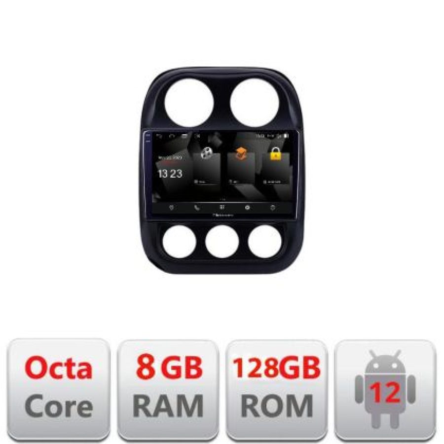 Navigatie Jeep Compass 2010-2016 5960Pro-2500 Android Octa Core Qualcomm 2K Qled 8+128 DTS DSP 360 4G Optical - imagine 3