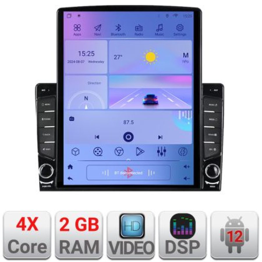 Navigatie Suzuki Splash Opel Agila 2008-2014 Android radio gps internet quad core 2+32 ecran vertical 9.7" kit-splash-+EDT-E708 - imagine 5