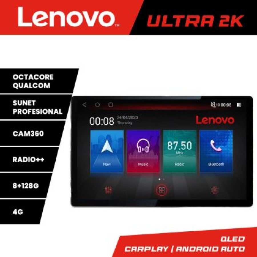 Navigatie Iveco Daily 2019- ecran 13" 2K 8+128 Android Waze USB Navigatie 4G 360 Toslink Youtube Radio KIT-da - imagine 4