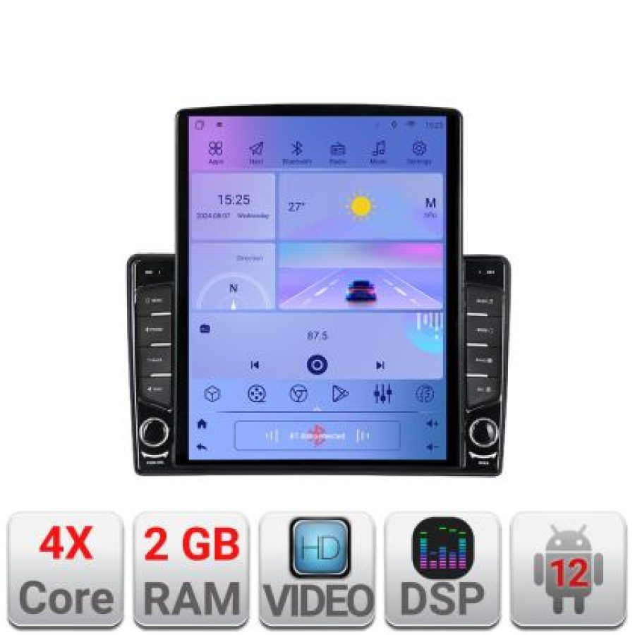 Navigatie Fiat Tipo 2015-2021 K-TIPO ecran tip TESLA 9.7" cu Android Radio Bluetooth Internet GPS WIFI 2+32 DSP Quad C - imagine 5