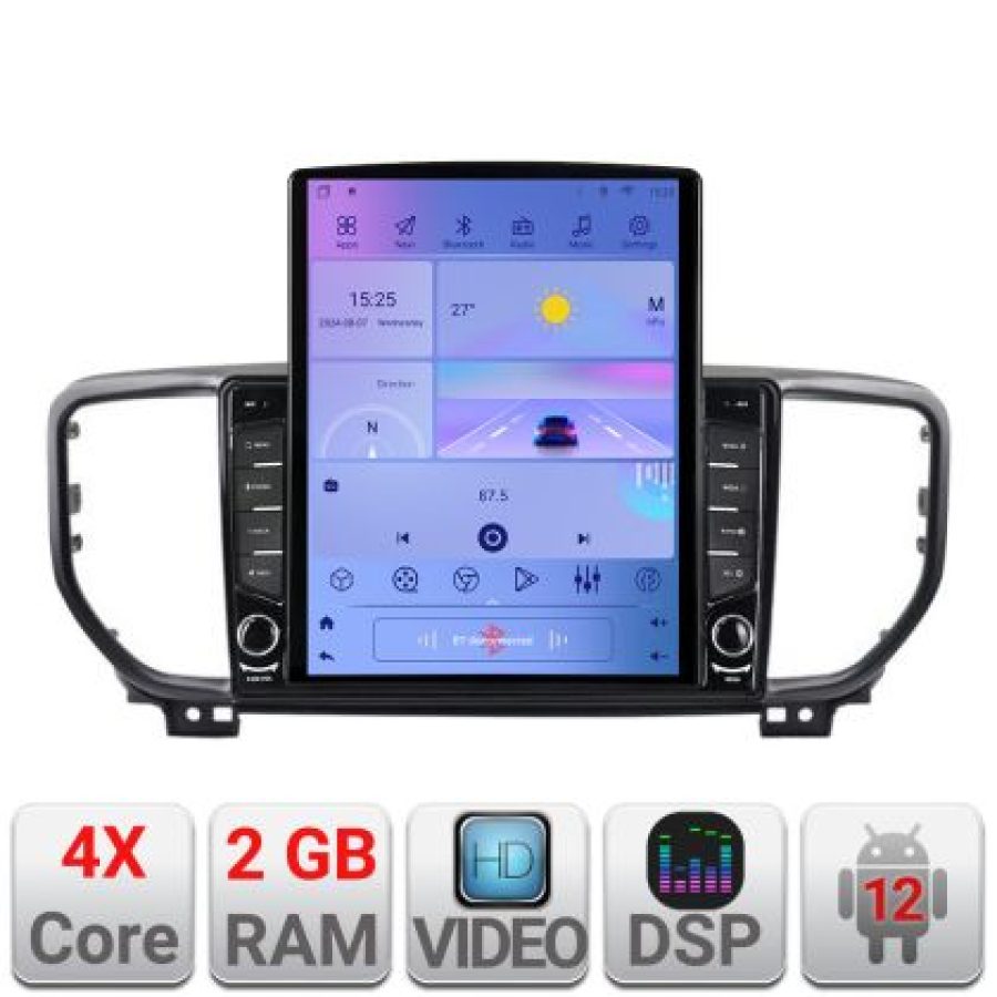 Navigatie Kia Sportage facelift 2019 - K-SPORTAGE-19 ecran tip TESLA 9.7" cu Android Radio Bluetooth Internet GPS WIFI - imagine 5