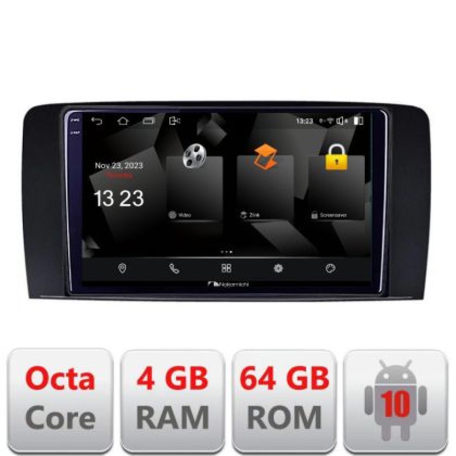 Navigatie Mercedes Clasa R 5510-215 Android Octa Core 720p 4+64 DSP 360 camera carplay android auto - imagine 3