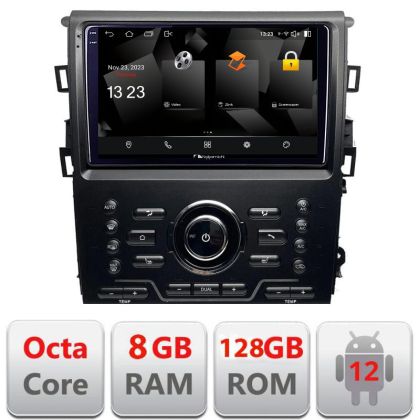 Navigatie Mondeo MK5 SYNC2 si SYNC 3 2015-2022 Android Octa Core Qualcomm 2K Qled 8+128 DTS DSP 360 4G Optical - imagine 3