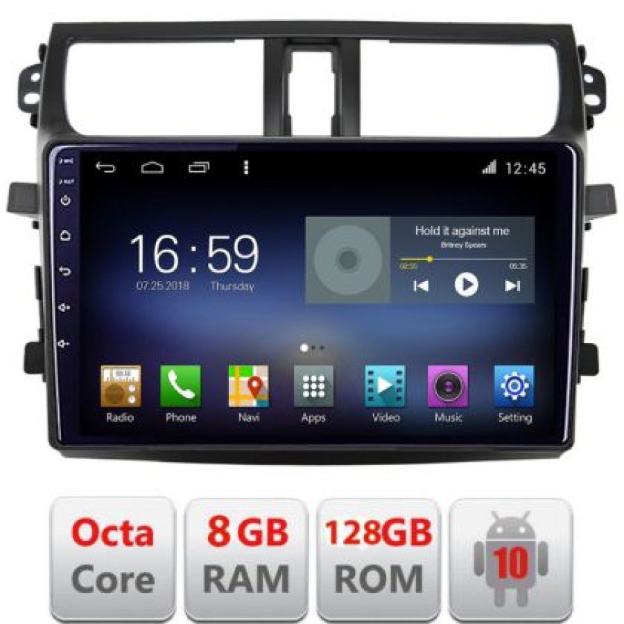 Navigatie Suzuki Celerio 2014-2021 Android radio gps internet Octa Core 8+128 LTE KIT-celerio+EDT-E609 - imagine 3