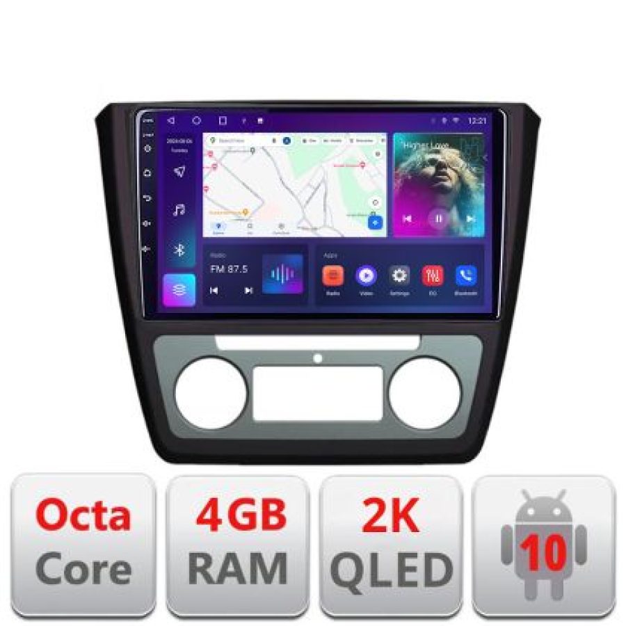 Navigatie Skoda Yeti 2009-2014 C-YETI Android Octa Core Ecran 2K QLED GPS 4G 4+32GB 360 KIT-YETI+EDT-E409-2K - imagine 4