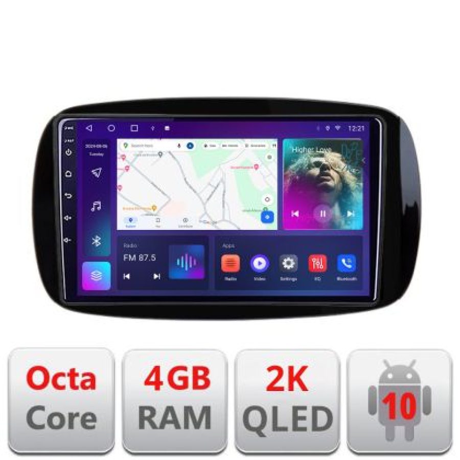 Navigatie Smart For Two 2015- C-Smart15 Android Octa Core Ecran 2K QLED GPS 4G 4+32GB 360 KIT-SMART15+EDT-E409-2K - imagine 4