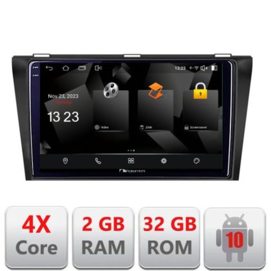 Navigatie Mazda 3 2004-2009 5230-161 Android Ecran 720P Quad Core 2+32 carplay android auto - imagine 3