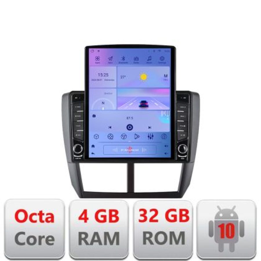 Navigatie Subaru Forester 2007-2013 G-SU01 ecran tip TESLA 9.7" cu Android Radio Bluetooth Internet GPS WIFI 4+32GB DS - imagine 5