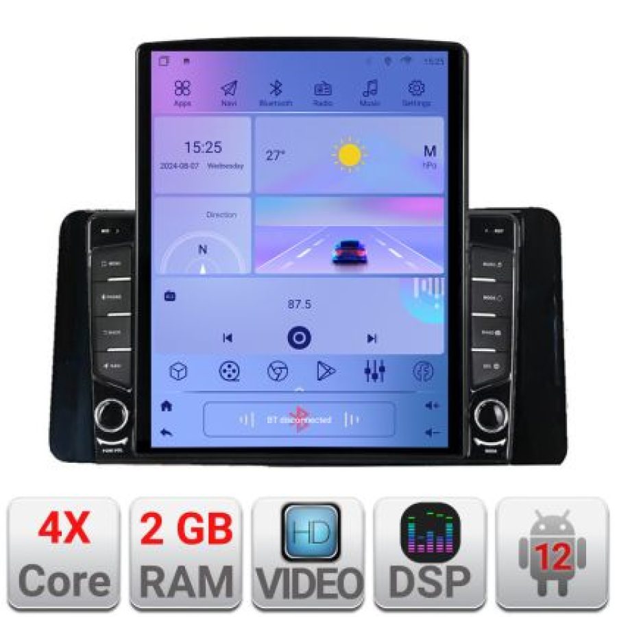 Navigatie Skoda Kamiq 2019- Android radio gps internet quad core 2+32 ecran vertical 9.7" Kit-kamiq+EDT-E708 - imagine 5