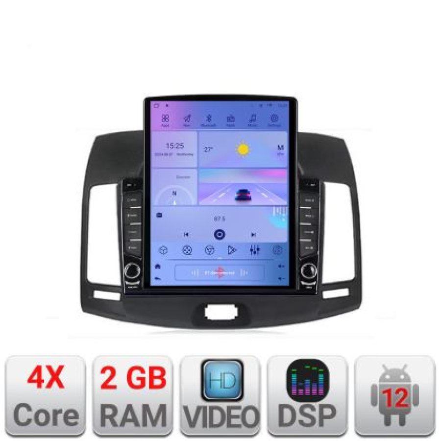 Navigatie HHyundai Elantra 2007-2011 K-2009 ecran tip TESLA 9.7" cu Android Radio Bluetooth Internet GPS WIFI 2+32 DSP - imagine 5