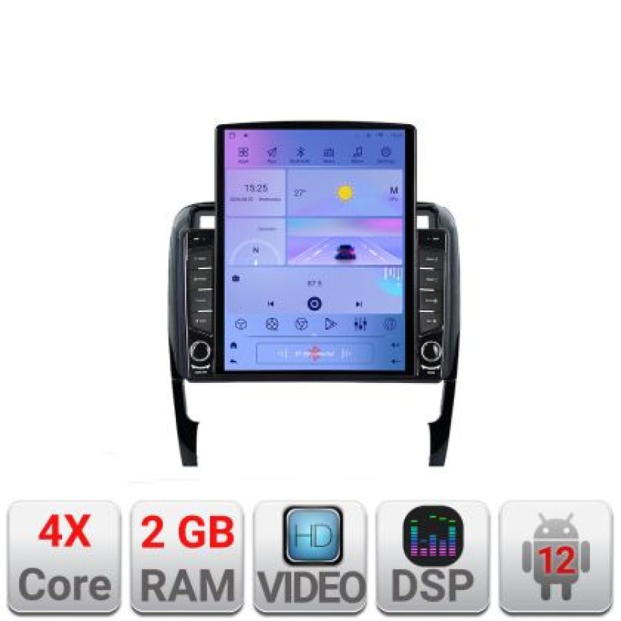 Navigatie Porsche Cayenne 2002-2011 K-443 ecran tip TESLA 9.7" cu Android Radio Bluetooth Internet GPS WIFI 2+32 DSP Q - imagine 5