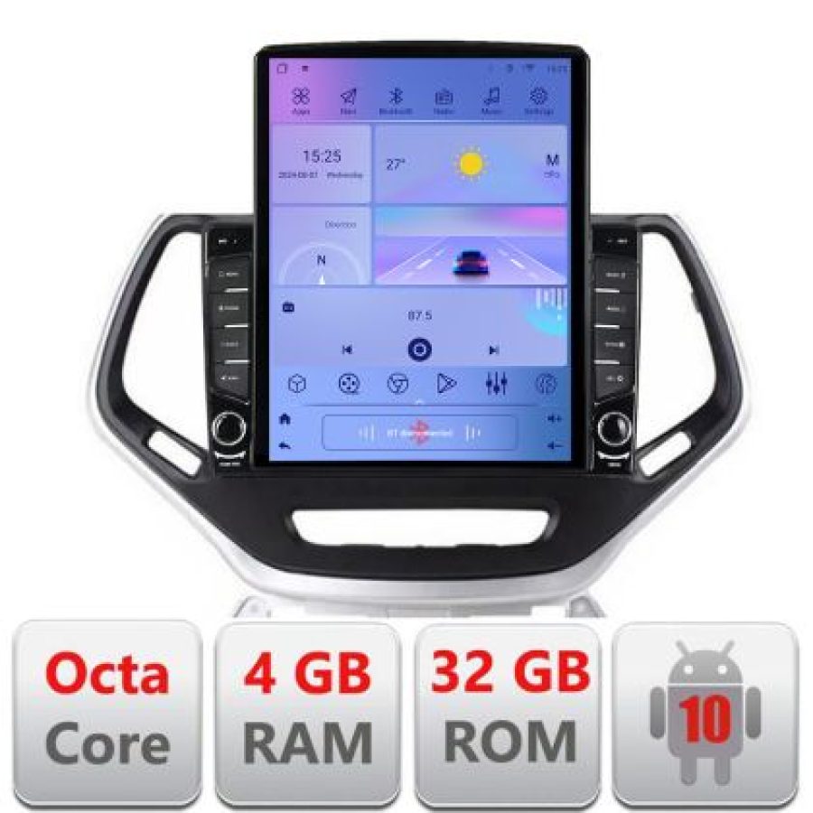 Navigatie Jeep Cherokee 2014-2019 Manual H-248 ecran tip TESLA 9.7" cu Android Radio Bluetooth Internet GPS WIFI 4+32G - imagine 4