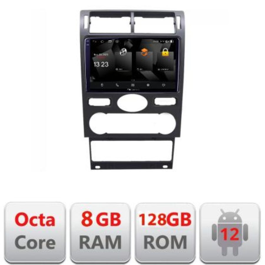 Navigatie Ford Mondeo intre anii 2004-2007 Android Octa Core Qualcomm 2K Qled 8+128 DTS DSP 360 4G Optical - imagine 3