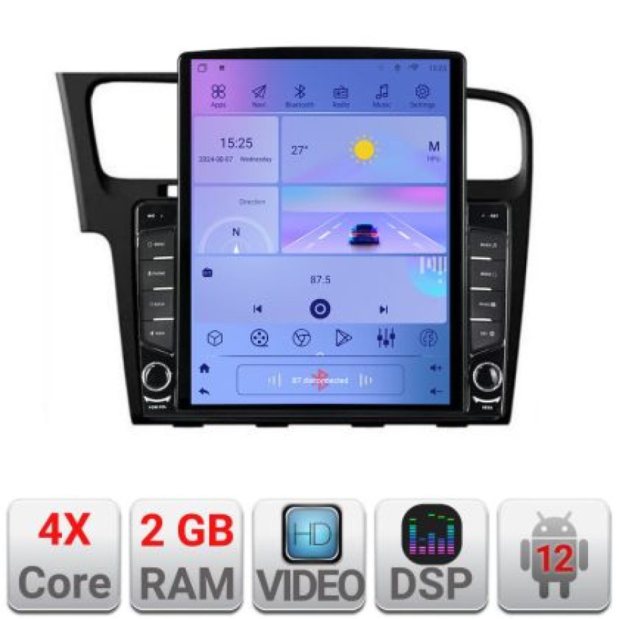 Navigatie VW Golf 7 K-491 ecran tip TESLA 9.7" cu Android Radio Bluetooth Internet GPS WIFI 2+32 DSP Quad Core - imagine 5