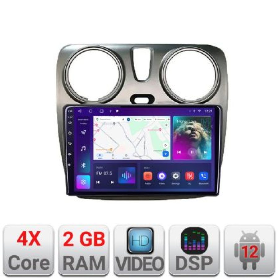 Navigatie Dacia Dokker Android radio bluetooth internet 2GB RAM A-dokker - imagine 4