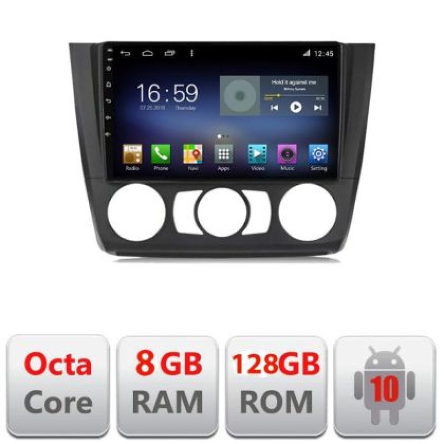 Navigatie BMW Seria 1 E87 2007-2011 clima manuala F-bmw117-manual Octa Core cu Android Radio Bluetooth Internet GPS WI - imagine 3