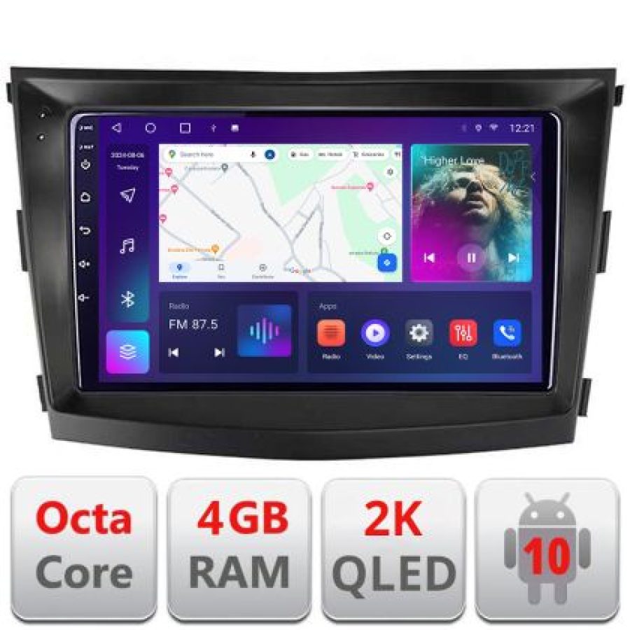 Navigatie SsangYong Tivoli 2015-2019 Android ecran Qled 2K Octa core 4+32 kit-tivoli2015+EDT-E409-2K - imagine 4