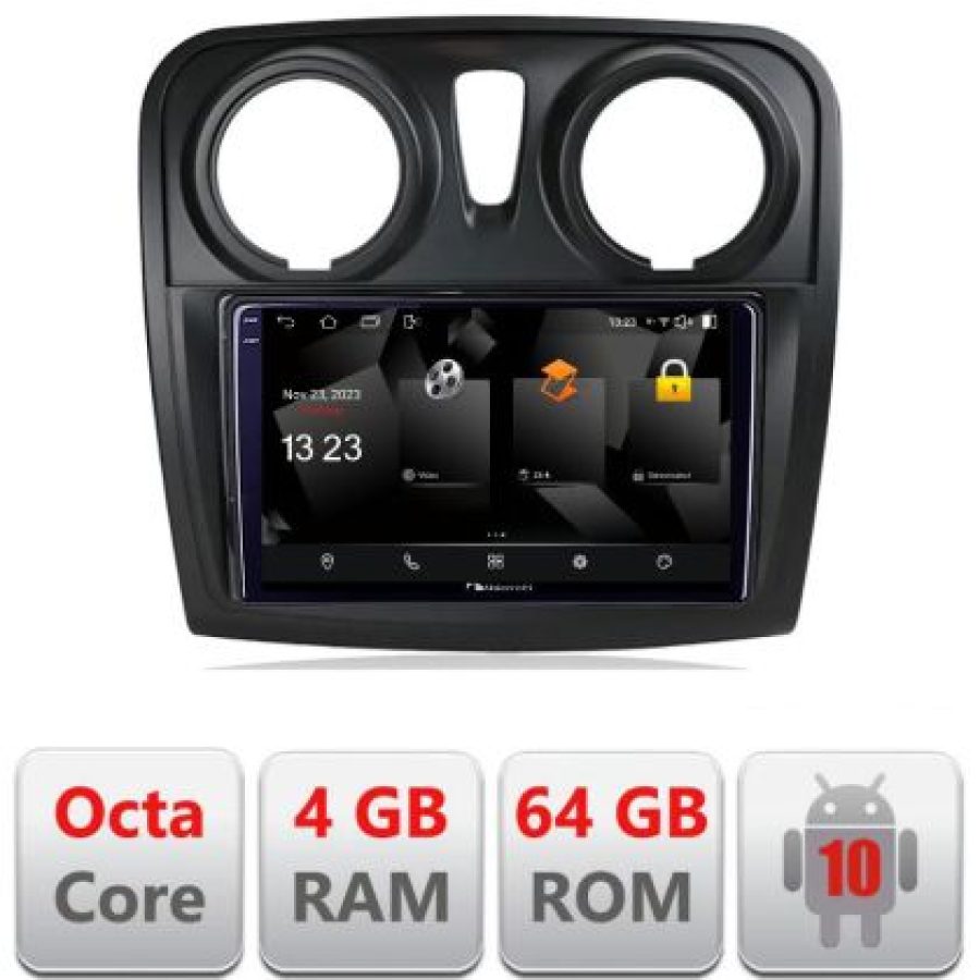 Navigatie Dacia Sandero Logan Lodgy 2012-2020 5510-sandero Android Octa Core 720p 4+64 DSP 360 camera carplay android auto - imagine 3