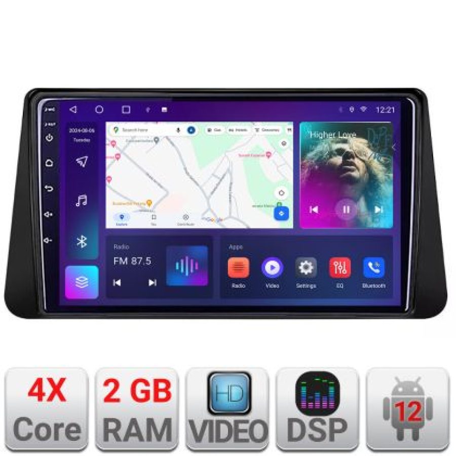 Navigatie Nissan Micra intre anii 2014-2019 Android radio gps internet  2+32 Kit-micra+EDT-E209 - imagine 4