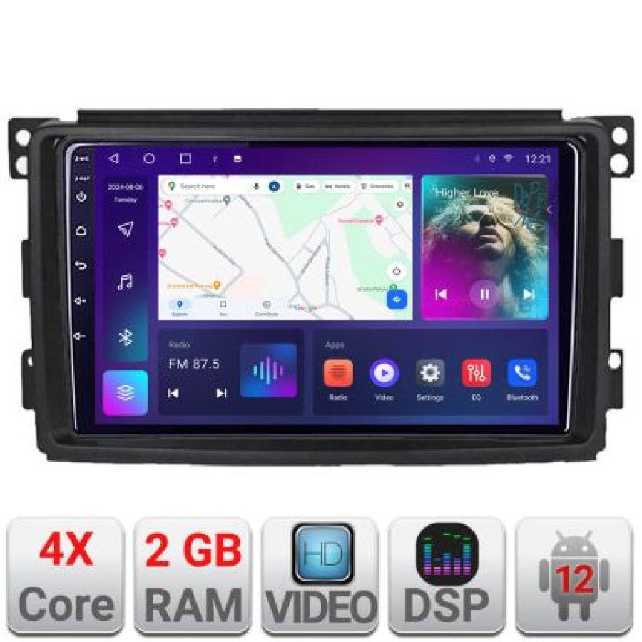 Navigatie Smart 2005-2010 A-SMART05  2+32 GB Android Waze USB Navigatie Internet Youtube Radio - imagine 4