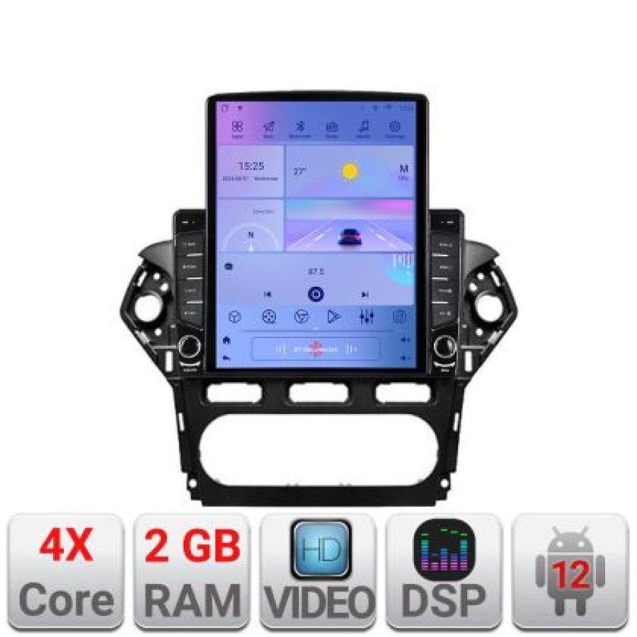 Navigatie Ford Mondeo 2010-2014 K-mondeo-clima ecran tip TESLA 9.7" cu Android Radio Bluetooth Internet GPS WIFI 2+32 - imagine 5