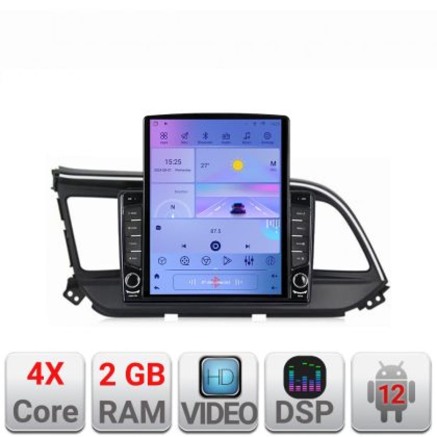Navigatie HHyundai Elantra 2018- K-1581 ecran tip TESLA 9.7" cu Android Radio Bluetooth Internet GPS WIFI 2+32 DSP Quad - imagine 5