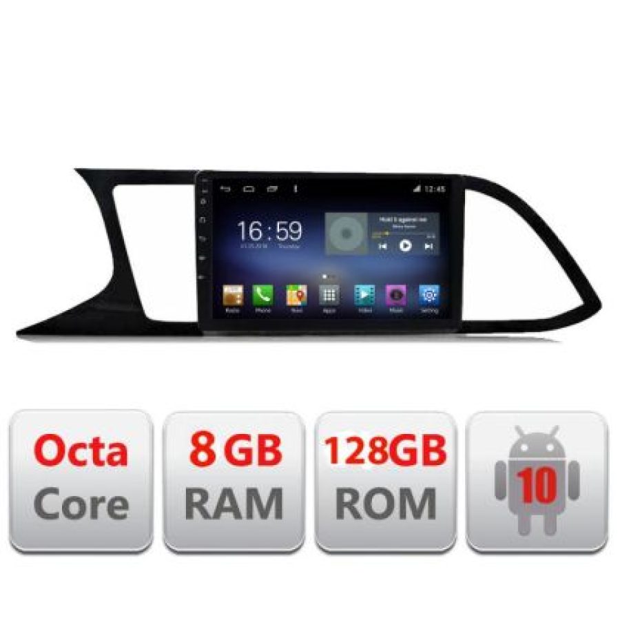 Navigatie Seat Leon 2013-2020 F-306 Octa Core cu Android Radio Bluetooth Internet GPS WIFI DSP 8+128GB 4G - imagine 3